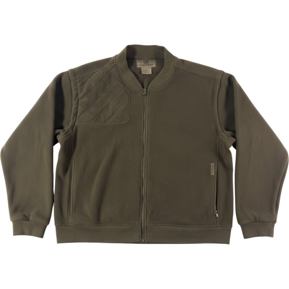 Game Winner Fleece Jacket 2XL Green Polyester Quilted Shoulder Patch